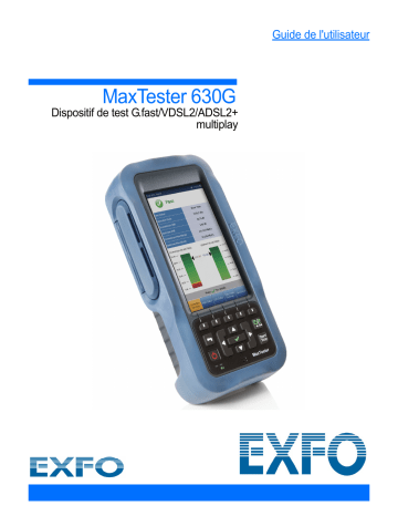 EXFO MaxTester MAX-630/630G Mode d'emploi | Fixfr