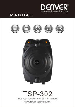 Denver TSP-302 6,5” Bluetooth speaker Manuel utilisateur