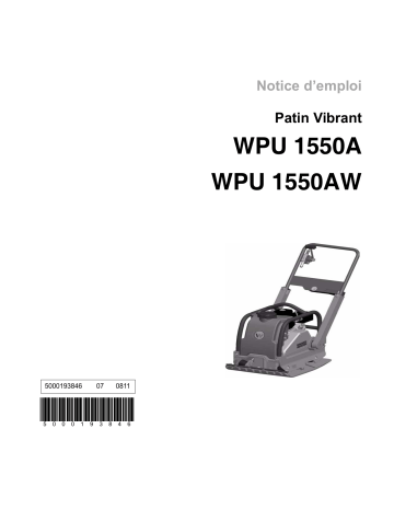 WPU1550Aw | Wacker Neuson WPU1550A Reversible Vibratory Plate Manuel utilisateur | Fixfr