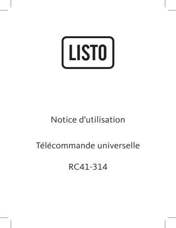 Manuel du propriétaire | Listo RC41-020 Manuel utilisateur | Fixfr