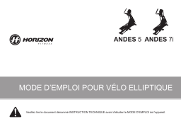 Horizon Fitness Andes 5 Manuel utilisateur