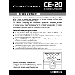 Boss CE-20 Manuel utilisateur