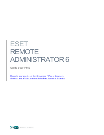 Mode d'emploi | ESET Remote Administrator 6.4 Manuel utilisateur | Fixfr