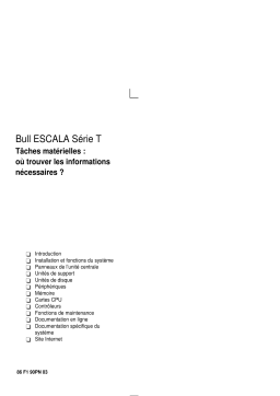 Bull Escala T430 et T450 Manuel utilisateur