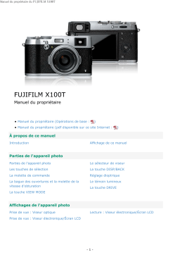 Fujifilm X-100T Manuel utilisateur