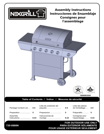 Nexgrill 720-0888N grill Manuel utilisateur | Fixfr