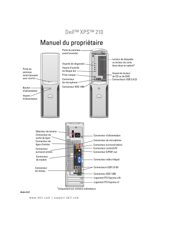 Dell XPS 210 desktop Manuel du propriétaire | Fixfr