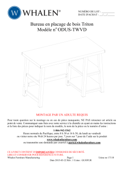 Whalen ODUS-TWVD Triton Wood Veneer Desk  Manuel utilisateur