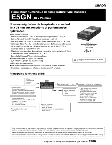 Manuel du propriétaire | Omron E5GN Manuel utilisateur | Fixfr