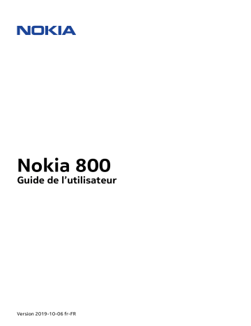 Manuel du propriétaire | Nokia 800 - 2019 Manuel utilisateur | Fixfr