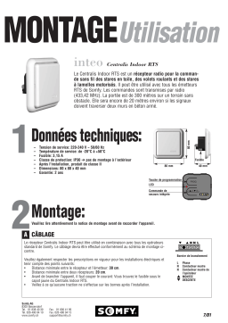 Somfy INTEO CENTRALIS INDOOR RTS Manuel utilisateur