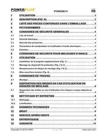 Manuel du propriétaire | Powerplus POWX0614 Manuel utilisateur | Fixfr