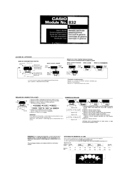 Casio 832 Manuel utilisateur