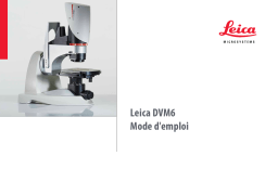 Leica Microsystems DVM6 Digital Microscopes Manuel utilisateur