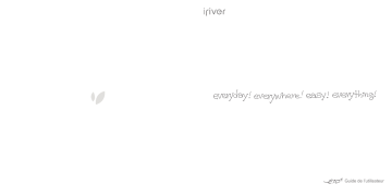 Mode d'emploi | iRiver E10 Manuel utilisateur | Fixfr