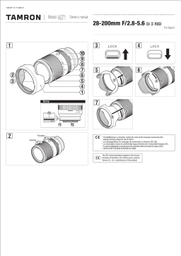 Tamron A071 28-200mm F/2.8-5.6 Di III RXD Manuel utilisateur