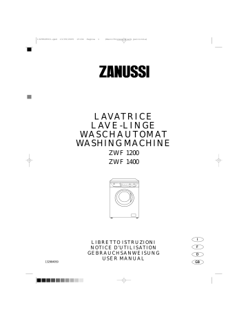 Manuel du propriétaire | Zanussi ZWF-1400 Manuel utilisateur | Fixfr