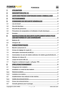 Powerplus POWX0036 Manuel utilisateur