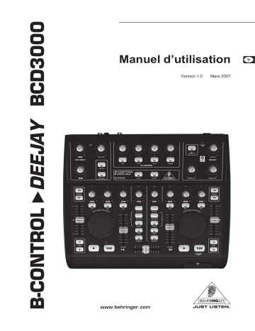 Manuel du propriétaire | Behringer BCD3000 Manuel utilisateur | Fixfr