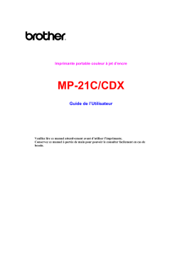 Brother MP-21CDX Manuel utilisateur