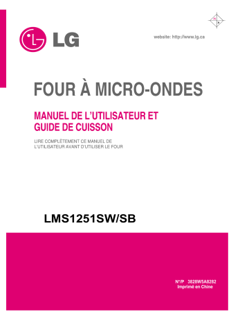 LG MS-1245QRS Manuel du propriétaire | Fixfr