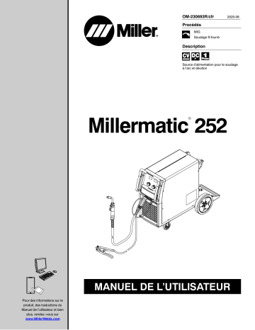 NA390047N | Manuel du propriétaire | Miller MILLERMATIC 252 Manuel utilisateur | Fixfr