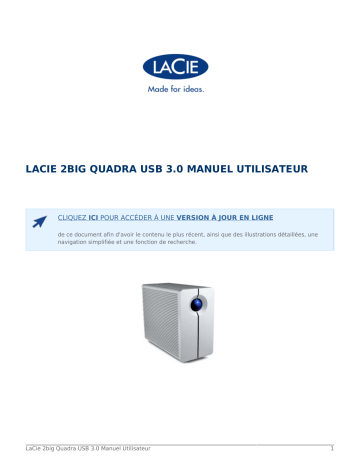 Manuel du propriétaire | LaCie 2BIG QUADRA USB 3.0 Manuel utilisateur | Fixfr