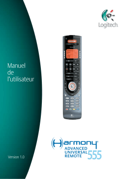 Logitech harmony 555 Manuel utilisateur