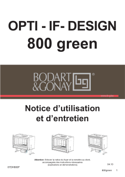 BODART & GONAY OPTI-IF-DESIGN 800 GREEN Manuel utilisateur