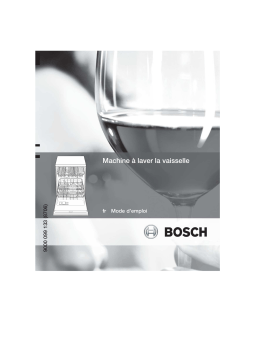 Bosch SGI57M15EU Lave-vaisselle Manuel utilisateur