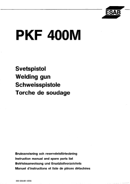 ESAB PKF 400 M Manuel utilisateur