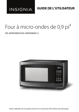 Insignia NS-MW09BK0 0.9 Cu. Ft. Microwave Mode d'emploi