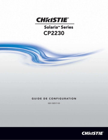 Christie CP2230 Lowest upfront investment for DCI-compliant cinema on screens up to 86 feet wide Manuel utilisateur | Fixfr