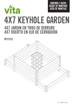 New England Arbors 48 in. x 84 in. White Vinyl Keyhole Herb Garden Guide d'installation