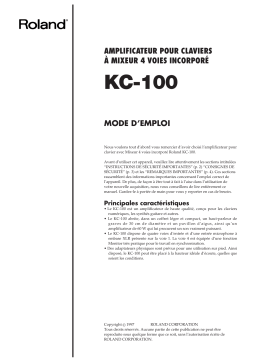 Roland KC-100 Manuel utilisateur