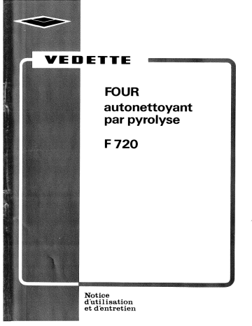 Manuel du propriétaire | Vedette F720 Manuel utilisateur | Fixfr