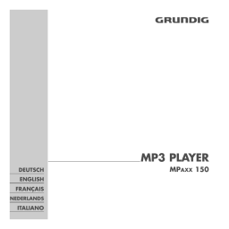 Grundig MPaxx MP150 Manuel utilisateur