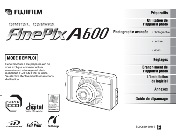 Manuel du propriétaire | Fujifilm FinePix A600 Manuel utilisateur | Fixfr