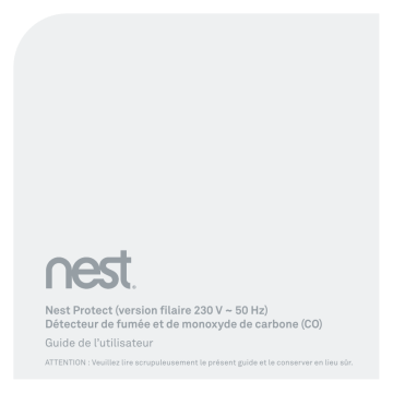 Manuel du propriétaire | Nest Protect Wired Manuel utilisateur | Fixfr