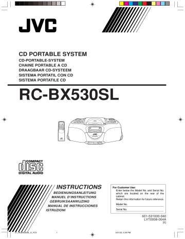 Manuel du propriétaire | JVC RC-BX530 Manuel utilisateur | Fixfr