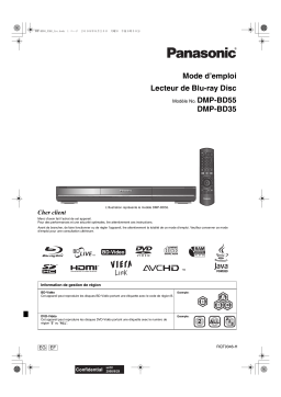 Panasonic DMP-BD55 Manuel utilisateur