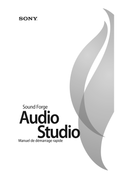 Sony Sound Forge Audio Studio 9 Manuel utilisateur