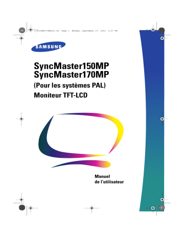 Manuel du propriétaire | Samsung SYNCMASTER 150MP- Manuel utilisateur | Fixfr