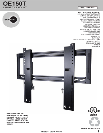 OmniMount Elite OE150T Manuel utilisateur | Fixfr