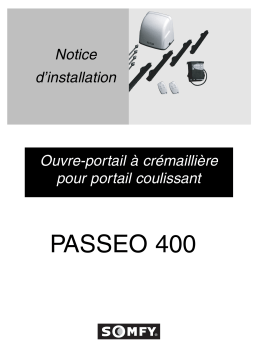 Somfy PASSEO 400 Manuel utilisateur