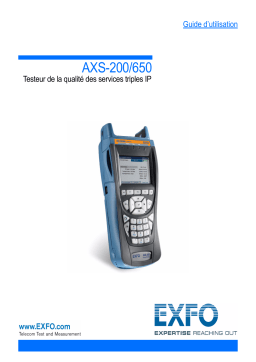 EXFO AXS-200/650 IP Triple-Play Test Set Mode d'emploi