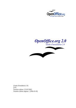 OPEN OFFICE OpenOffice 2.0 Suite Bureautique Manuel utilisateur
