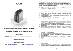 PUR LINE HYDRO 6E Manuel utilisateur