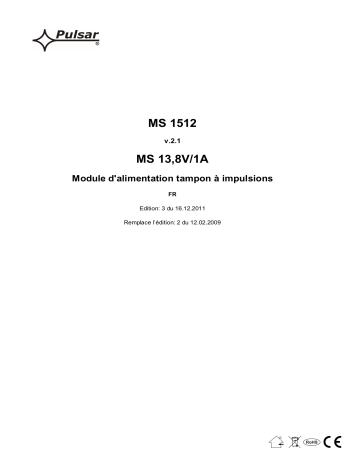 Mode d'emploi | Pulsar MS1512 - v2.1 Manuel utilisateur | Fixfr