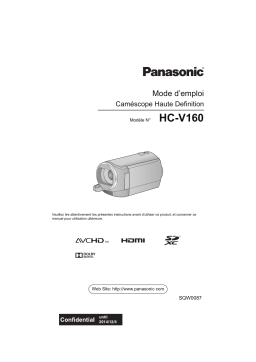 Panasonic HCV160EG Manuel utilisateur